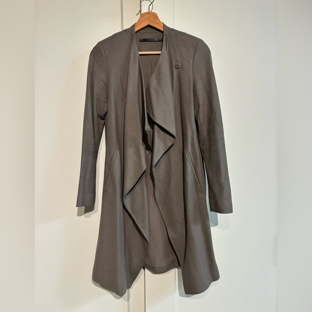 All Saints 0 🩶 Monumental Drape Coat in Taupe Grey